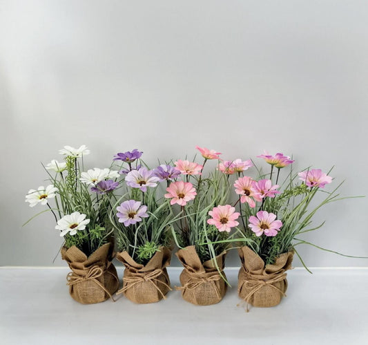 Maple Leaf Artificial Chrysanthemum Flower Jute Purple Per Pc