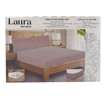 Laura Fitted Sheet 200 x 200cm Assorted Colors