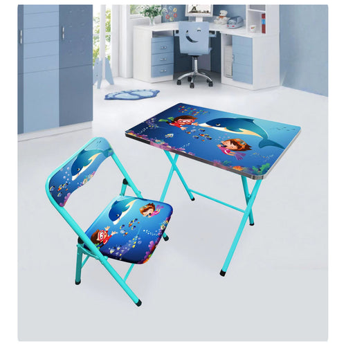 Maple Leaf Home Study Table + Chair, Blue, KT003A