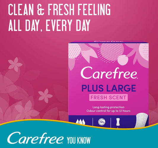 Carefree Panty Liners Plus Large Fresh Scent 48 pcs