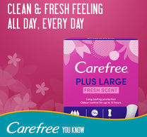 Carefree Panty Liners Plus Large Fresh Scent 48 pcs