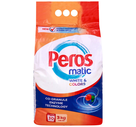 Peros Washing Powder White & Colour Front Load 3 kg
