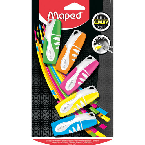 Maped Pocket Highlighter, 5 Colour Blister, MD-742728