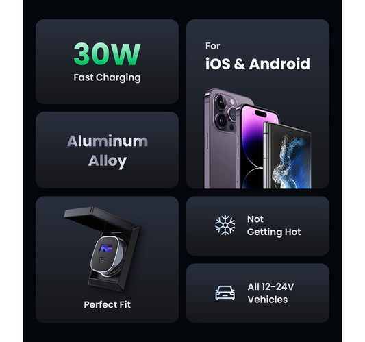 Ugreen Dual Port Car Charger CD130 30W