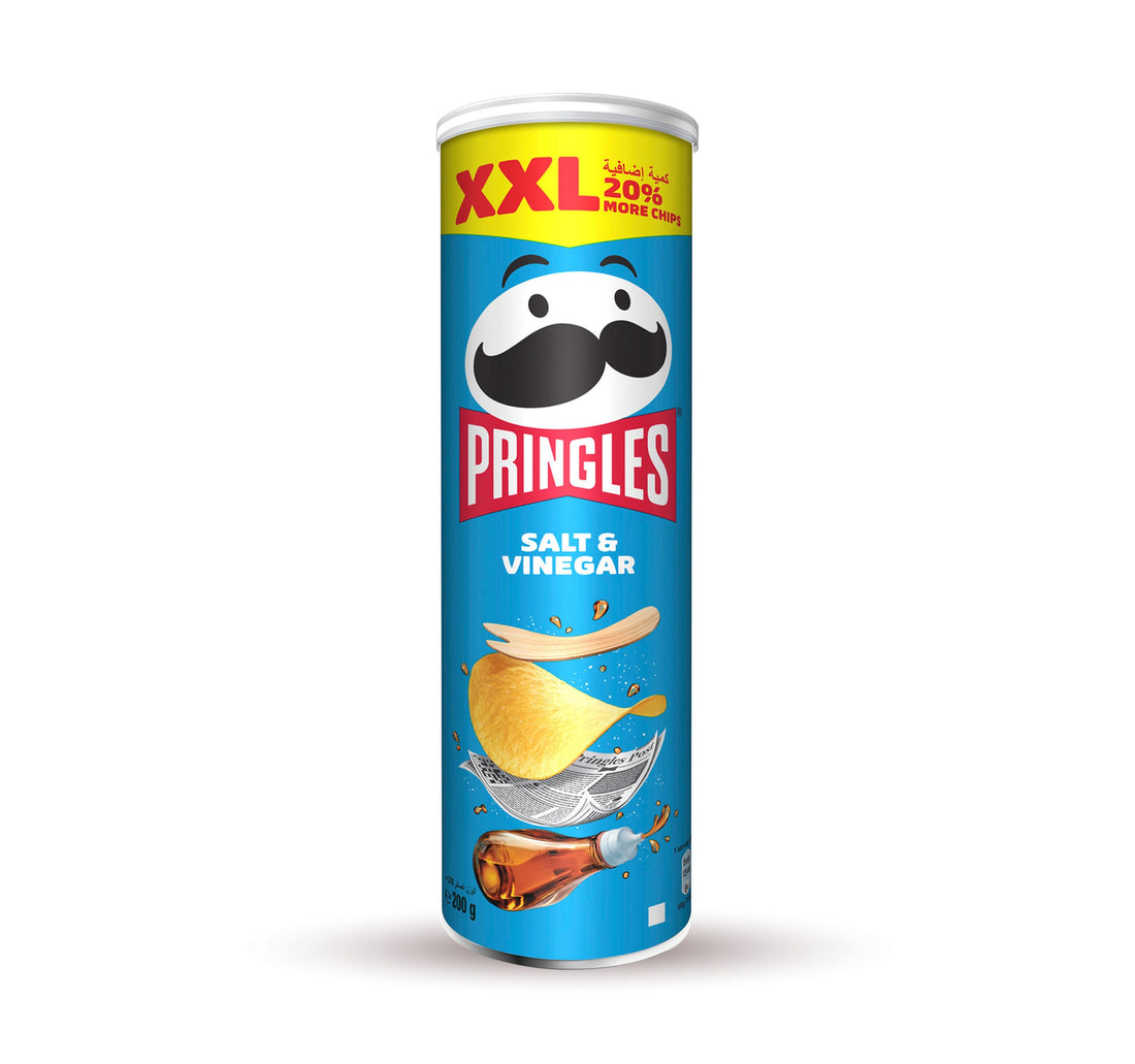 Pringles XXL Salt & Vinegar Flavoured Chips 200 g