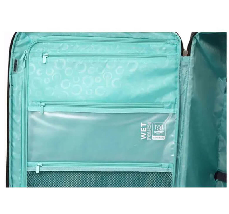American Tourister Majores Soft Trolley with TSA Combination Lock, 83 cm, Blue