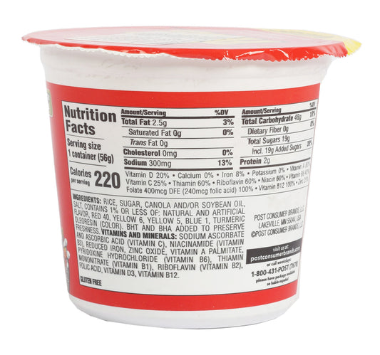 Post Fruity Pebbles Sweetened Rice Cereal 56 g