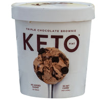 Keto Pint No Added Sugar Triple Chocolate Brownie Ice Cream 473 ml