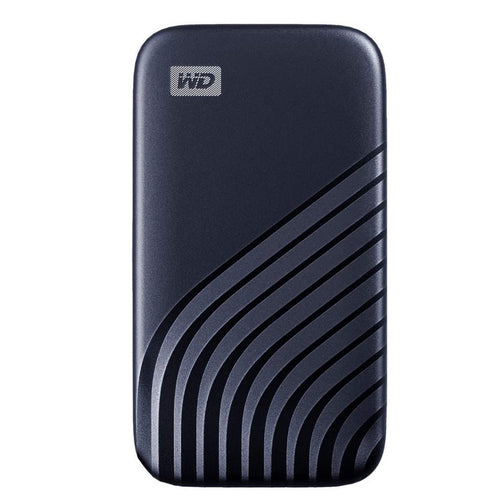قرص My Passport™ SSD سعة 1 تيرابايت أزرق داكن، سرعة قراءة 1050 ميجابايت/ثانية، سرعة كتابة 1000 ميجابايت/ثانية، متوافق مع أجهزة الكمبيوتر الشخصية وأجهزة ماك