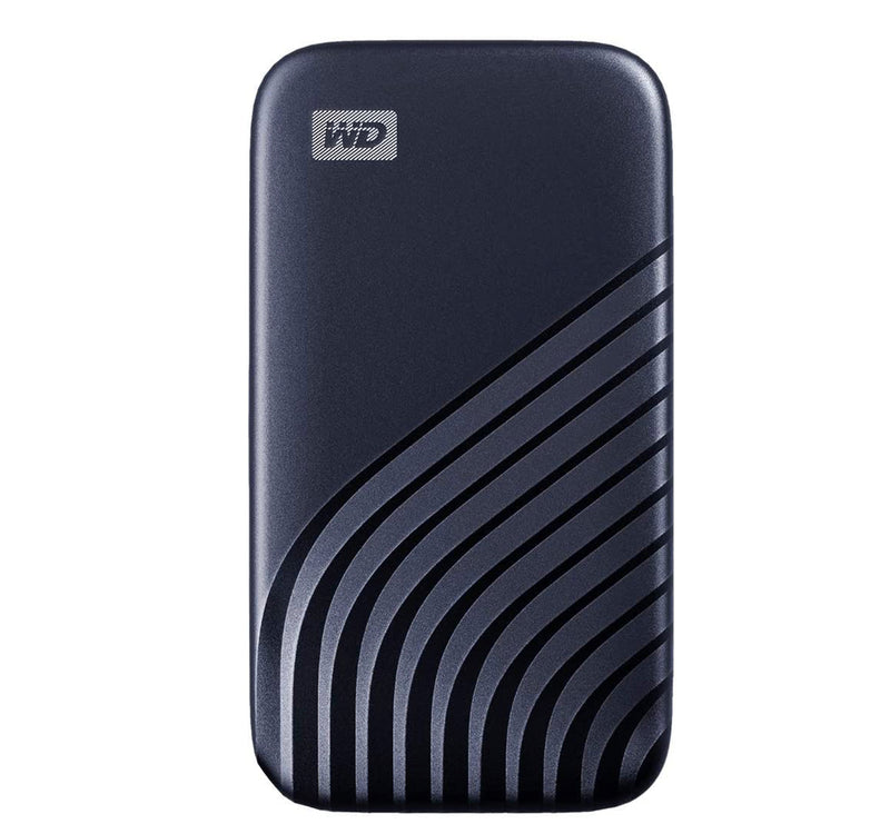 قرص My Passport™ SSD سعة 1 تيرابايت أزرق داكن، سرعة قراءة 1050 ميجابايت/ثانية، سرعة كتابة 1000 ميجابايت/ثانية، متوافق مع أجهزة الكمبيوتر الشخصية وأجهزة ماك