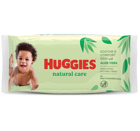 مناديل هجيز الطبيعية للأطفال بخلاصة الصبار - 56 قطعة