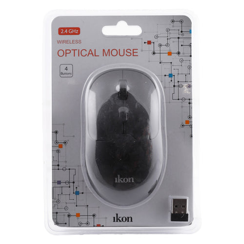 Ikon Wireless Mouse, Black, IK-WM301