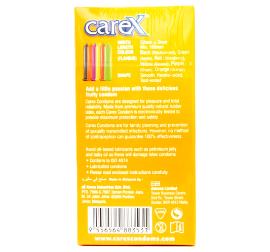 Carex Condoms Assorted Flavours 12 pcs
