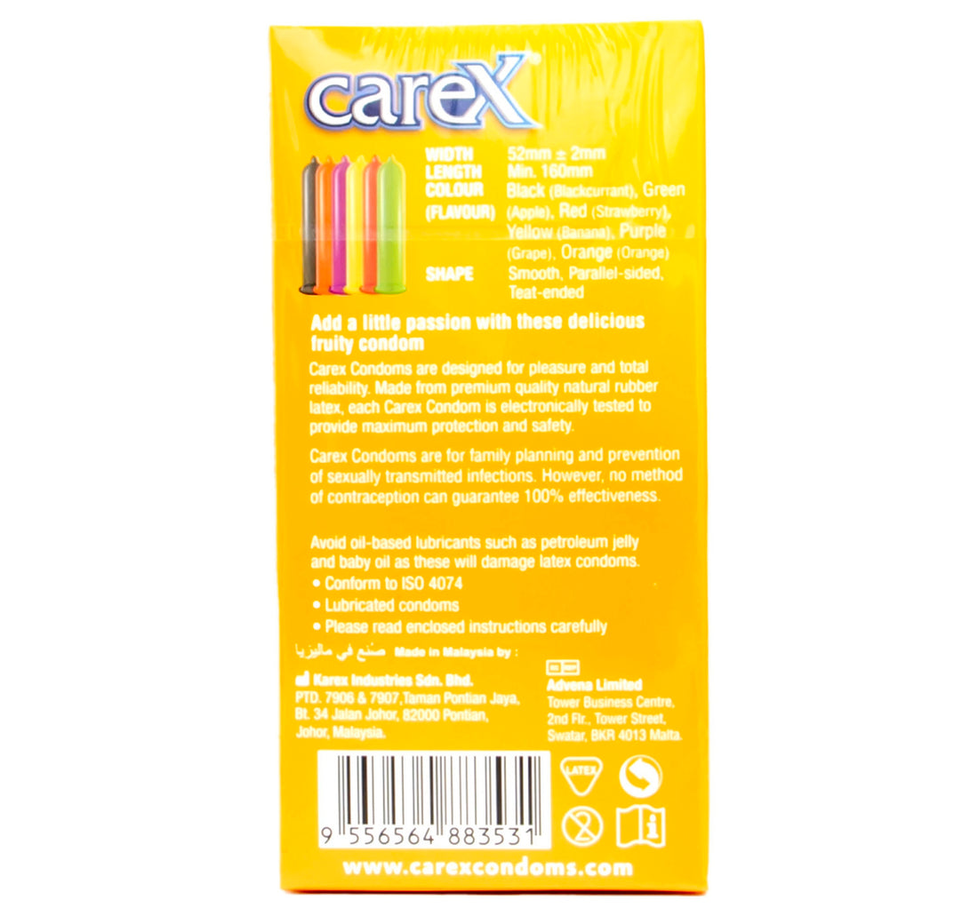Carex Condoms Assorted Flavours 12 pcs