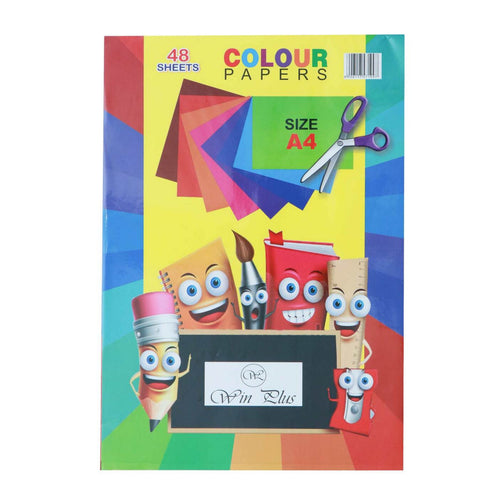 Win Plus Color Card Board A4 EX163 48Sheets Assorted Color