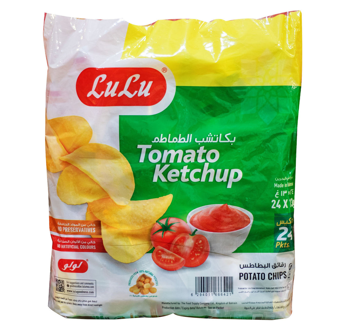 LuLu Tomato Ketchup Potato Chips 24 x 13 g