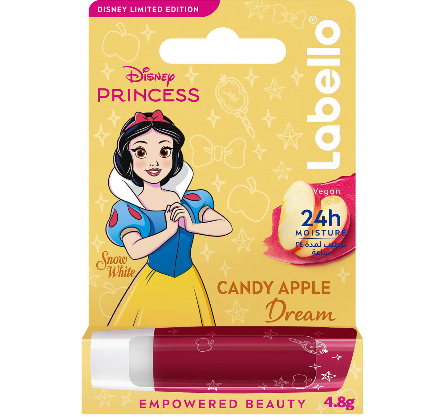 مرطب شفاه لابيلو ديزني برينسيس سنو وايت للأطفال بنكهة حلوى التفاح دريم 4.8 جرام