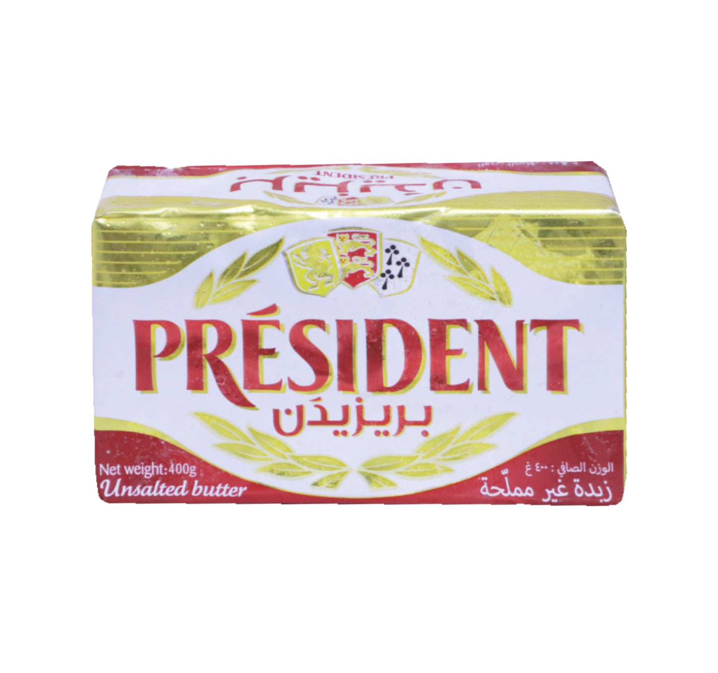 زبدة بريزيدنت غير مملحة 400 غرام