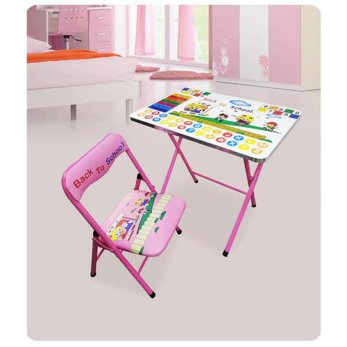 Maple Leaf Home Study Table + Chair, Pink, KT003D
