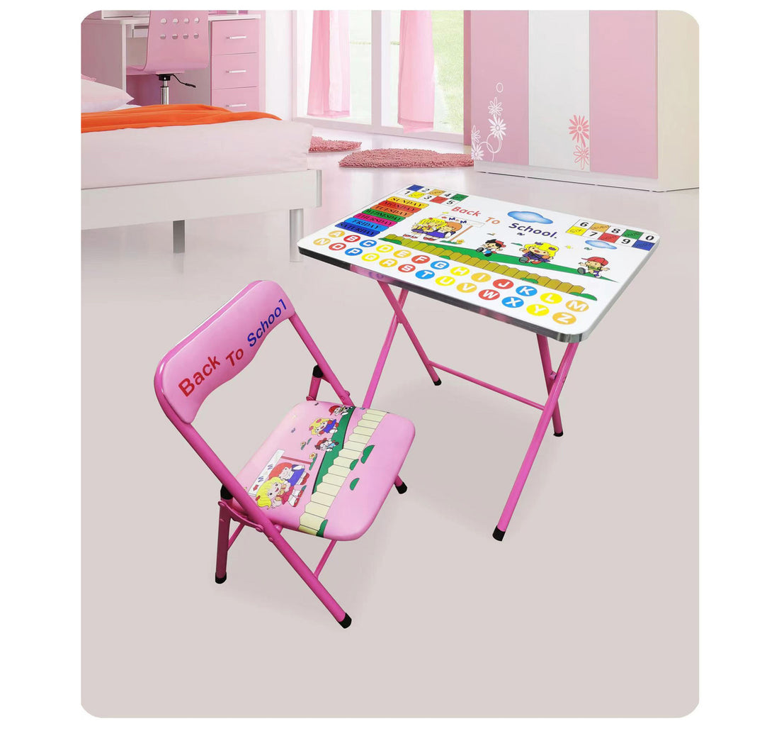 Maple Leaf Home Study Table + Chair, Pink, KT003D