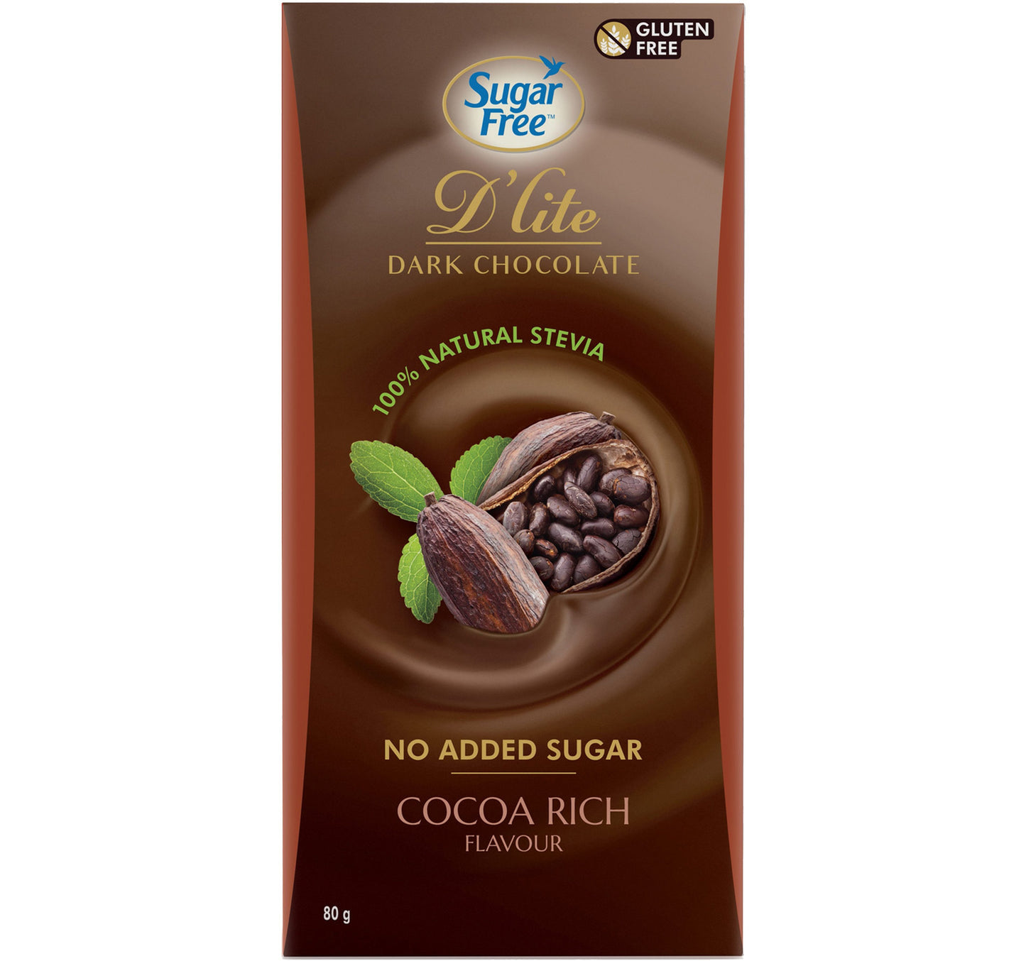 Sugar Free D'lite Cocoa Rich Dark Chocolate 80 g