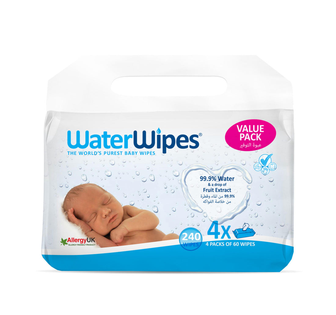 مناديل مبللة للأطفال بخلاصة الفاكهة، 4 × 60 قطعة