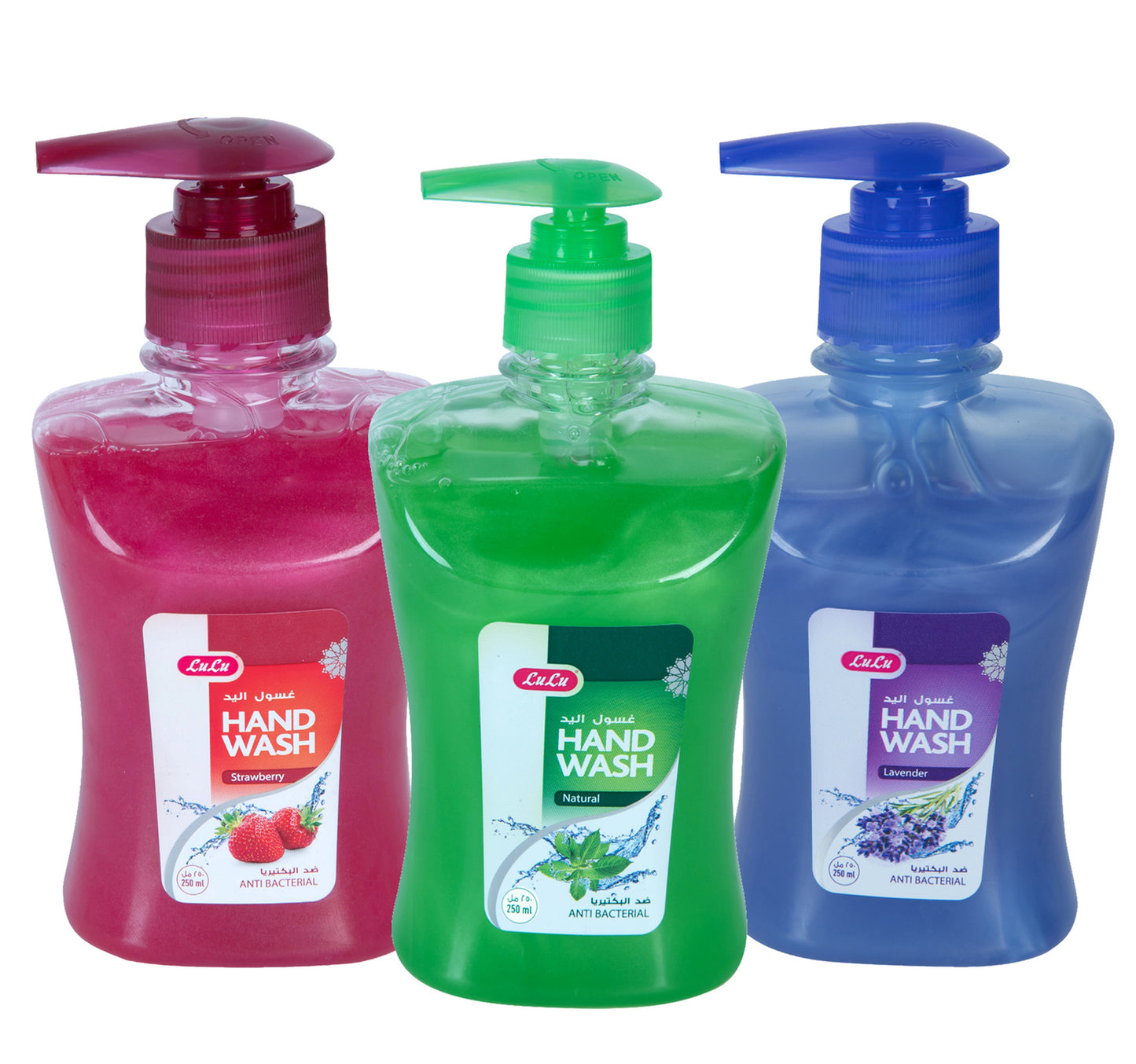 LuLu Handwash Anti Bacterial Assorted 3 x 250 ml