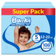 Sanita Bambi Baby Diaper Size 5 Extra Large 12-22 kg 108 pcs