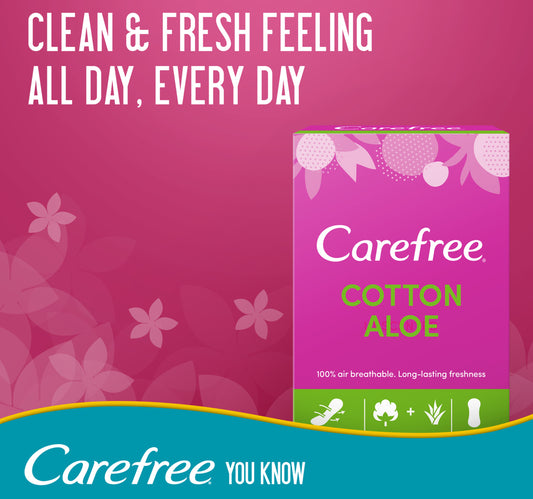 Carefree Panty Liners Cotton Aloe 30pcs