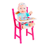 طقم هدايا دمية فابيولا مع كرسي طعام مرتفع، ١٢ بوصة، BB-1206