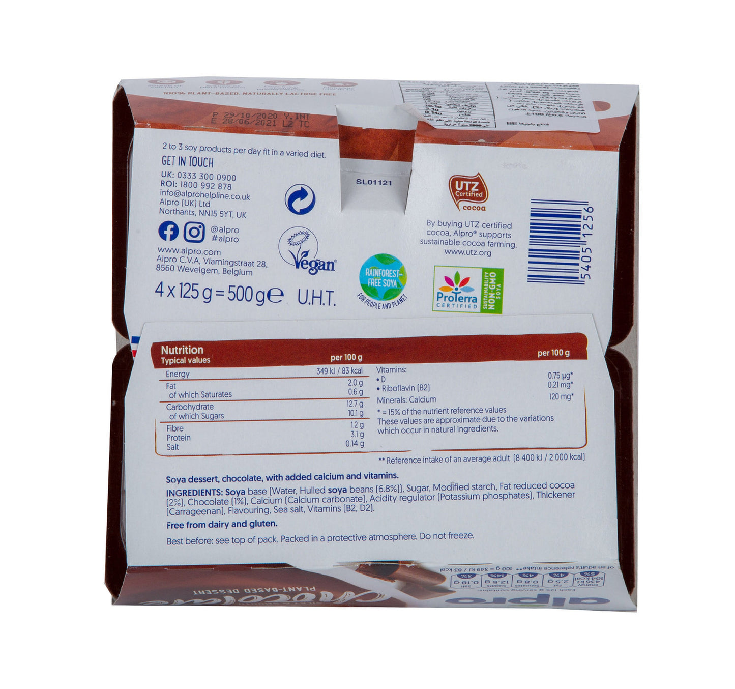 Alpro Soya Dessert Silky & Smooth Chocolate 4 pcs