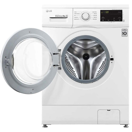 LG 8Kg Front Load Washing Machine, White, FH2J3TDNP0