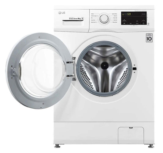 LG 8Kg Front Load Washing Machine, White, FH2J3TDNP0