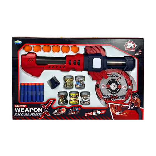 Skid Fusion 2 In 1 Shooting Gun 686B-1 Assorted Colors