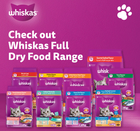 Whiskas Tuna and Salmon Flavour Cat Dry Food Bag 1.2 kg