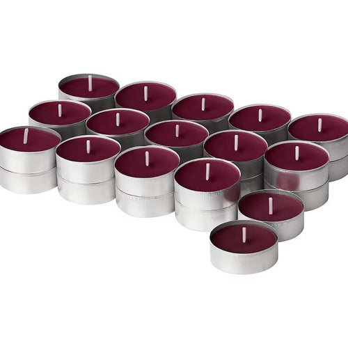 Maple Leaf Scented Tealight Candle Set 50pcs Berry