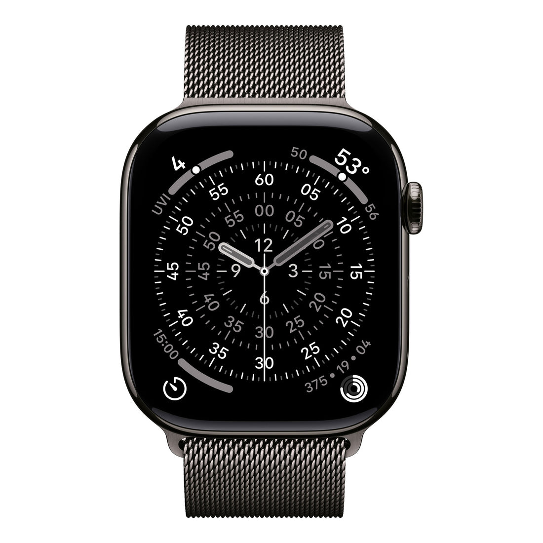 Apple Watch Series 11 GPS + Cellular Smartwatch, 46 mm Slate Titanium Case with Slate Milanese Loop (M/L), MFD44AF/A