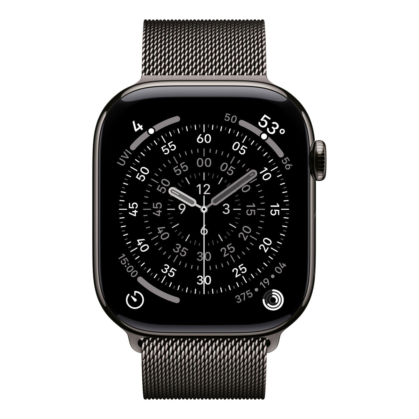 Apple Watch Series 11 GPS + Cellular Smartwatch, 46 mm Slate Titanium Case with Slate Milanese Loop (M/L), MFD44AF/A
