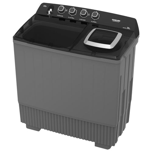 Nikai Top Load Semi Automatic Washing Machine, 20 kg, Black, NWM2000SPN23