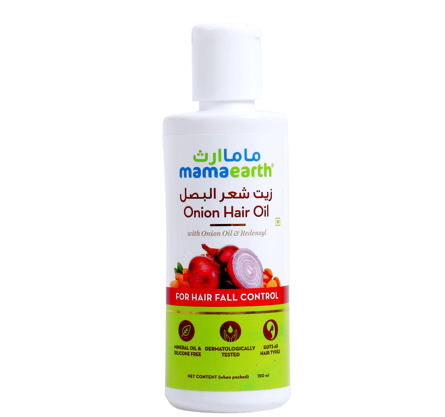 زيت ماما إيرث للشعر بالبصل لإعادة نمو الشعر والتحكم في تساقط الشعر مع ريدينسيل 150 مل
