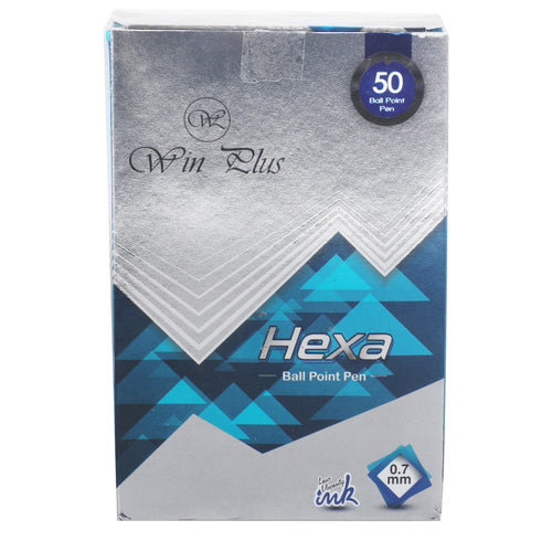 Win Plus Pen Blue Hexa 0.7mm 50's