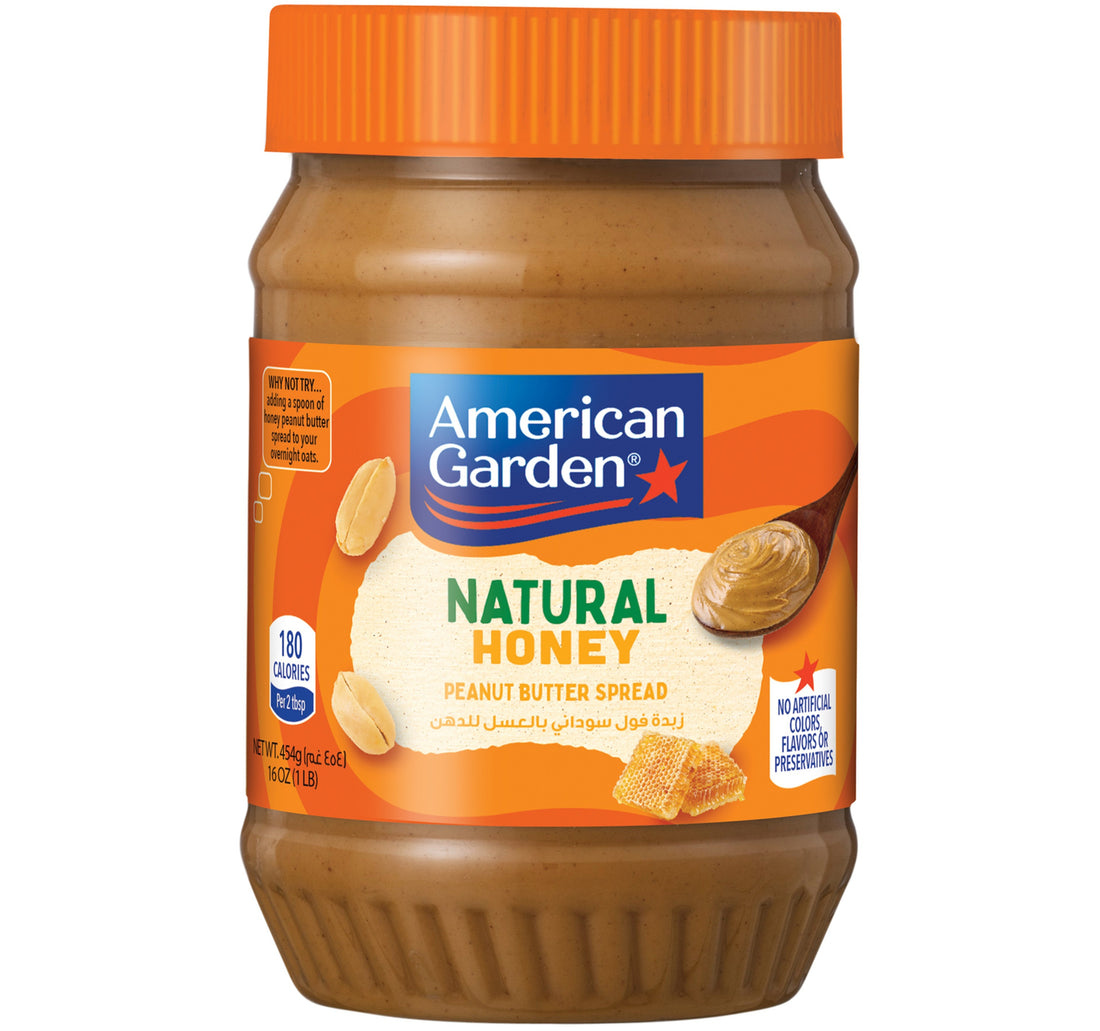 American Garden Gluten Free Natural Honey Peanut Butter 454 g