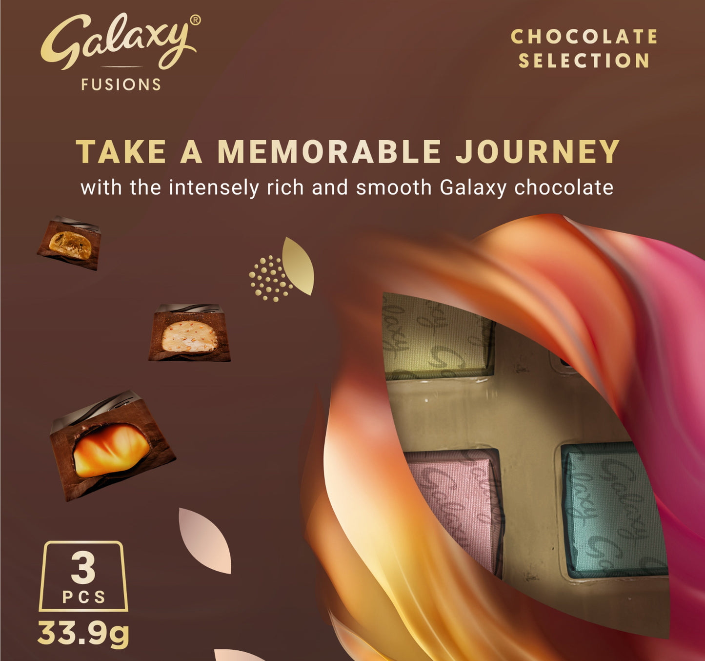 Galaxy Fusions Chocolate Selection 3 pcs 33.9 g