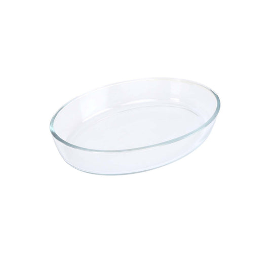 Chefline HSAP10L Borosilicate Glass Oval Baking Dish, 0.7 Litre, Transparent