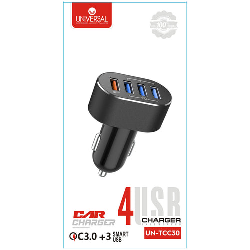 Universal 4-USB Car Charger, UN-TCC30