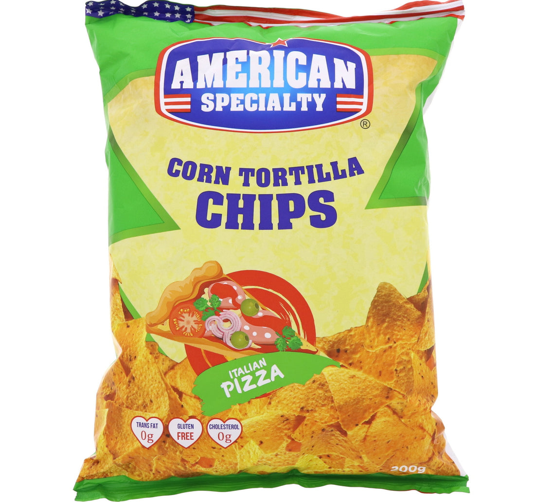 American Specialty Italian Pizza Corn Tortilla Chips 200 g