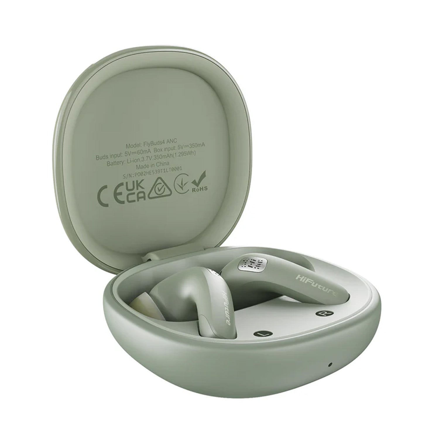سماعات أذن HiFuture FlyBuds4 بتقنية ANC TWS، لون أخضر