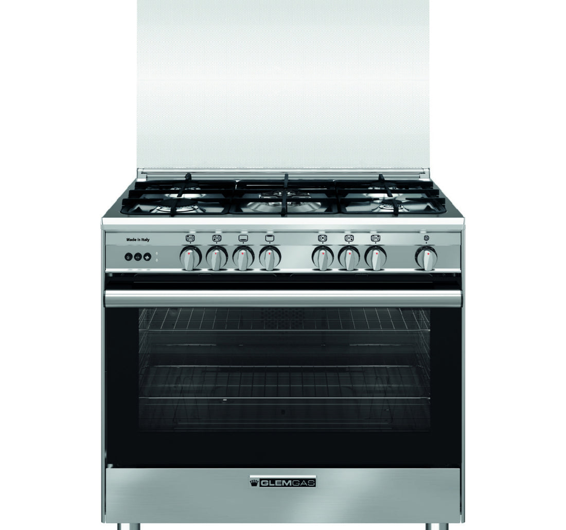 Glem Gas Cooking Range SB9612RIFSCG 90x60cm 5Burner