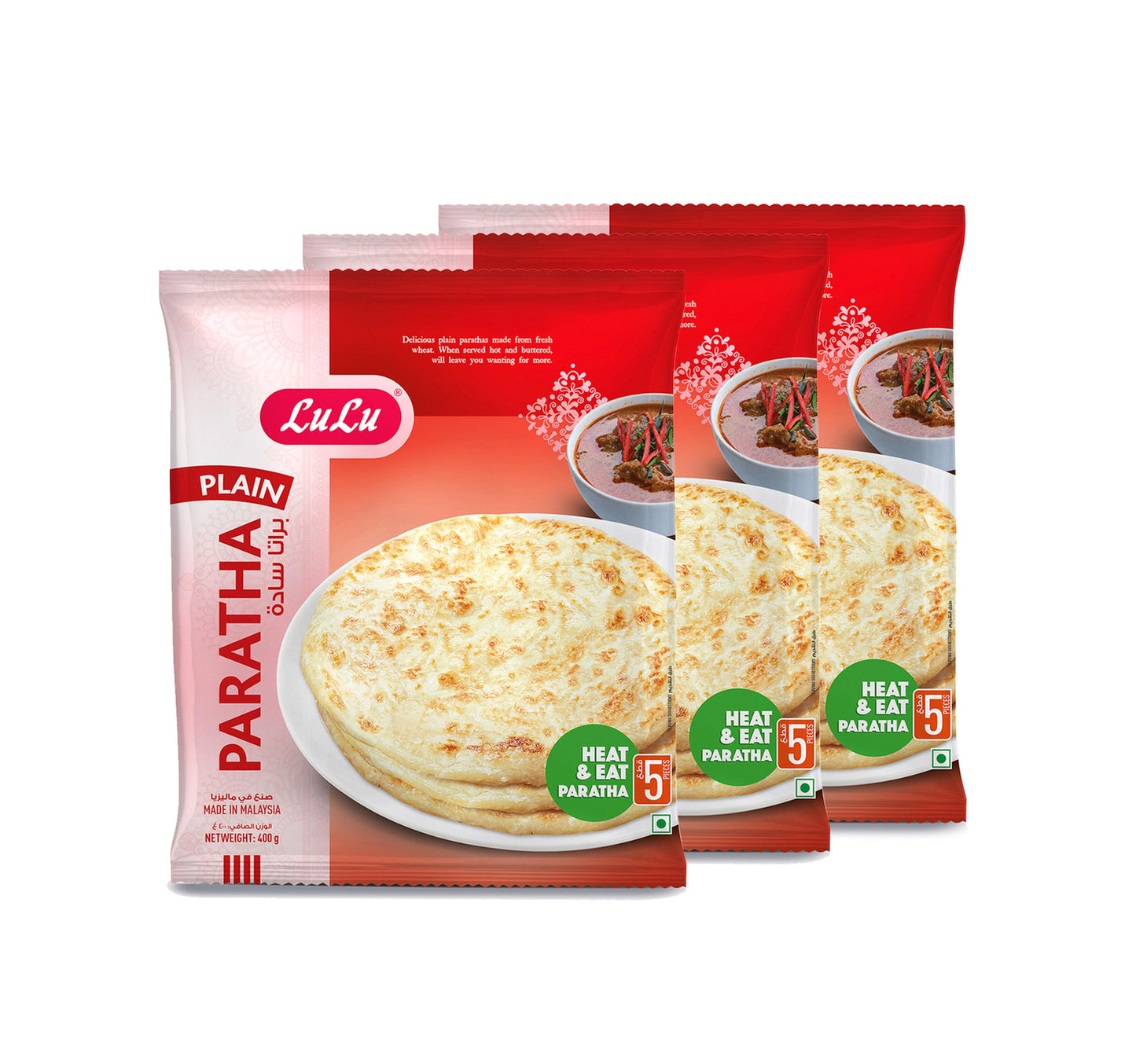 LuLu Frozen Paratha Value Pack 5 pcs 3 x 400 g