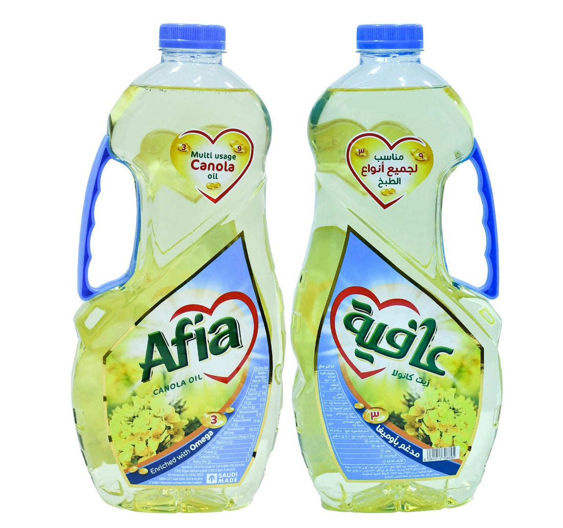 زيت الكانولا من عافية - عبوة اقتصادية، 2 × 1.5 لتر